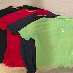 Set of Carhartt Relaxed Fit FORCE short sleeve t-shirts and 1 Carhartt hat